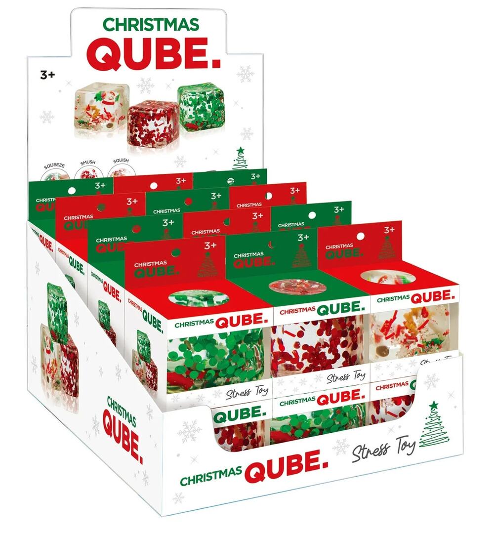 🔥Master Toys Christmas Squishy QUBE Stress Toy Holiday Rare WHITE BNWT🔥